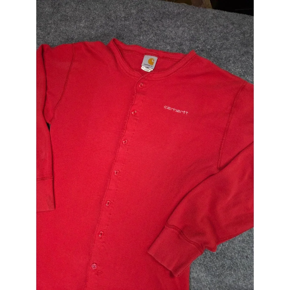 Carhartt Union Suit Mens XL Red Thermal‎ One Piece Long John Base Layer USA K12